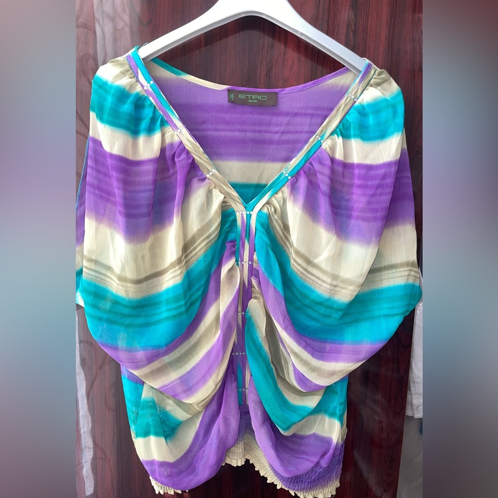 Etro blouse/top with rhinestones rouged!